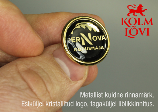 Metallist rinnamärk - www.kolmlovi.ee